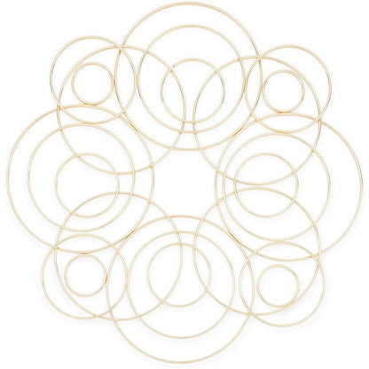 24-Pack Gold Metal Rings