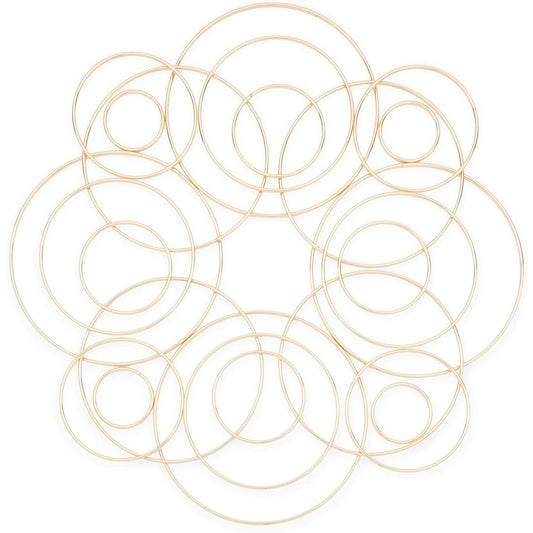 24-Pack Gold Metal Rings
