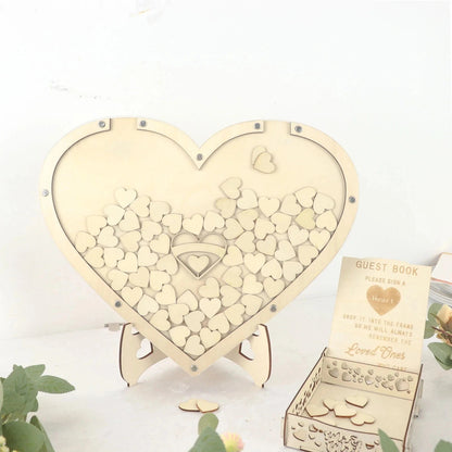 Home Collection Natural Wooden Heart Drop Top Frame 13"