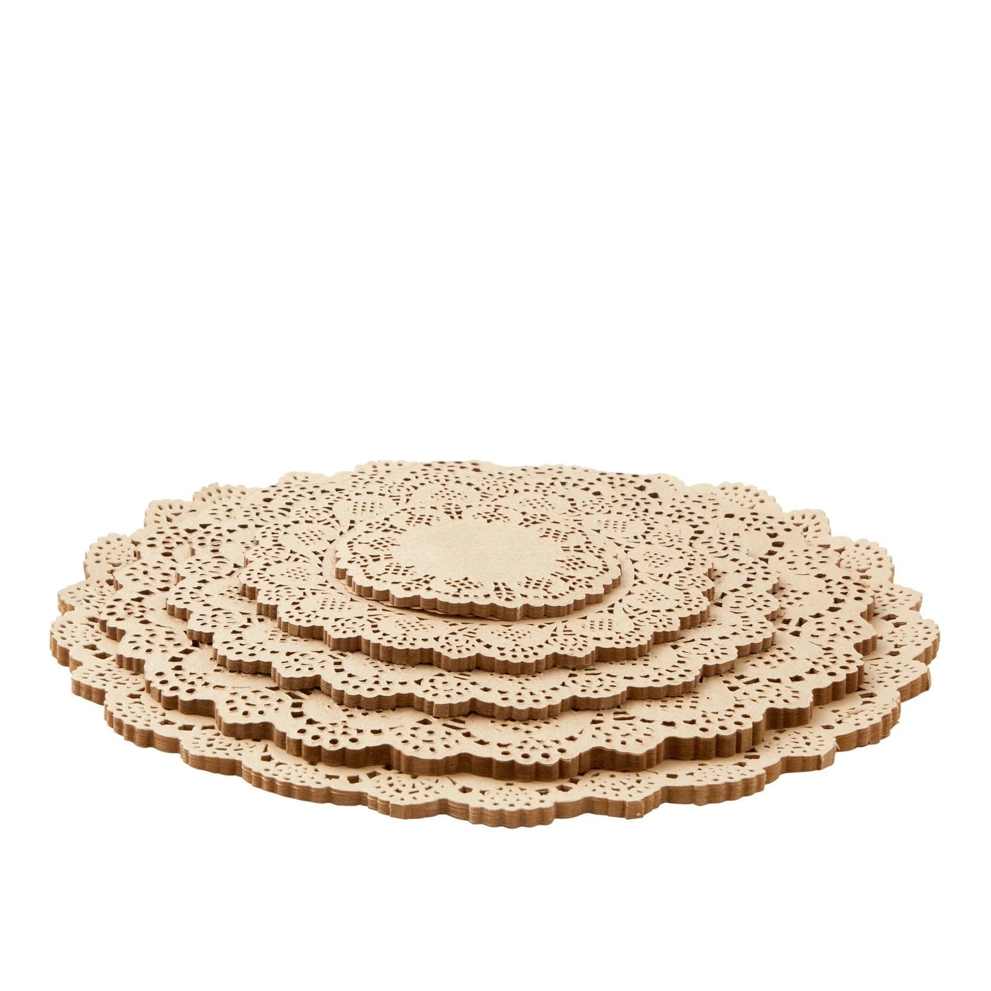 250 Pack Brown Round Paper Doilies