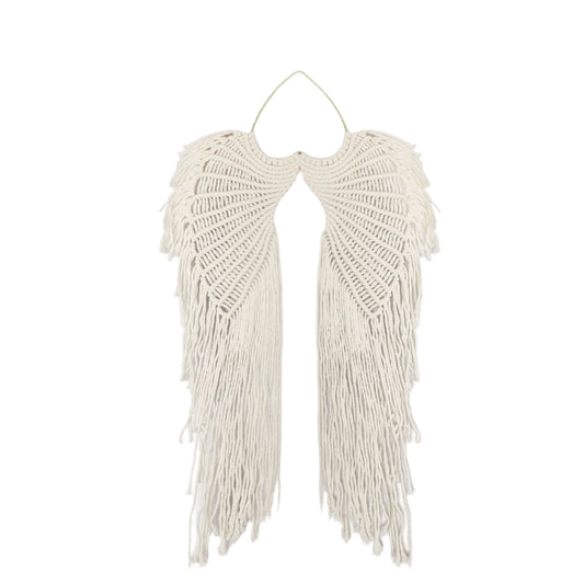 Macrame Boho Angel Wings Wall Hanging