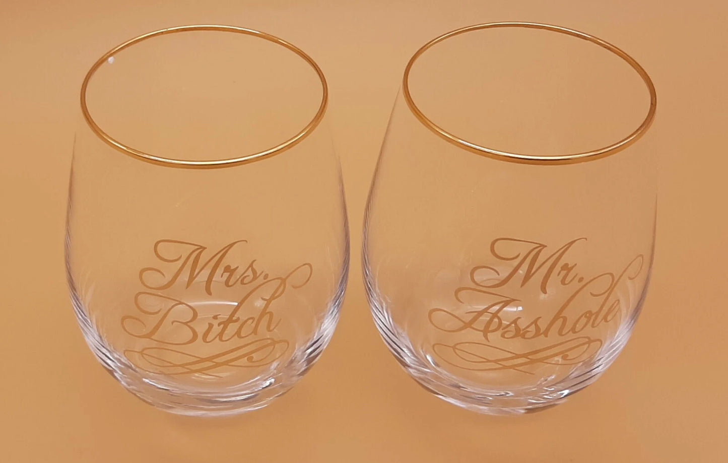 Crystal Stemless Wine Glass Set of 2