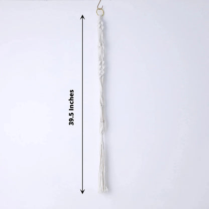 Home Collection 2-Pack Ivory Macrame Cotton Plant Hangers Decorative