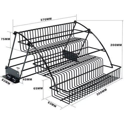 3-Tier Pull-Down Spice Rack Organizer