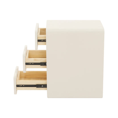 Nightstand Bedside Table with Drawers – Small Narrow Design