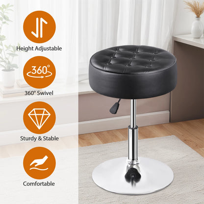 2 PCS Round Vanity Stool for Makeup Room