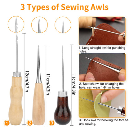 48-Piece Heavy Duty Leather Sewing Kit