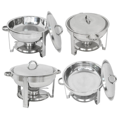 Home Collection 2-Pack 5Qt Stainless Steel Chafing Dish Set