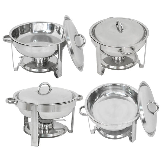 Home Collection 2-Pack 5Qt Stainless Steel Chafing Dish Set