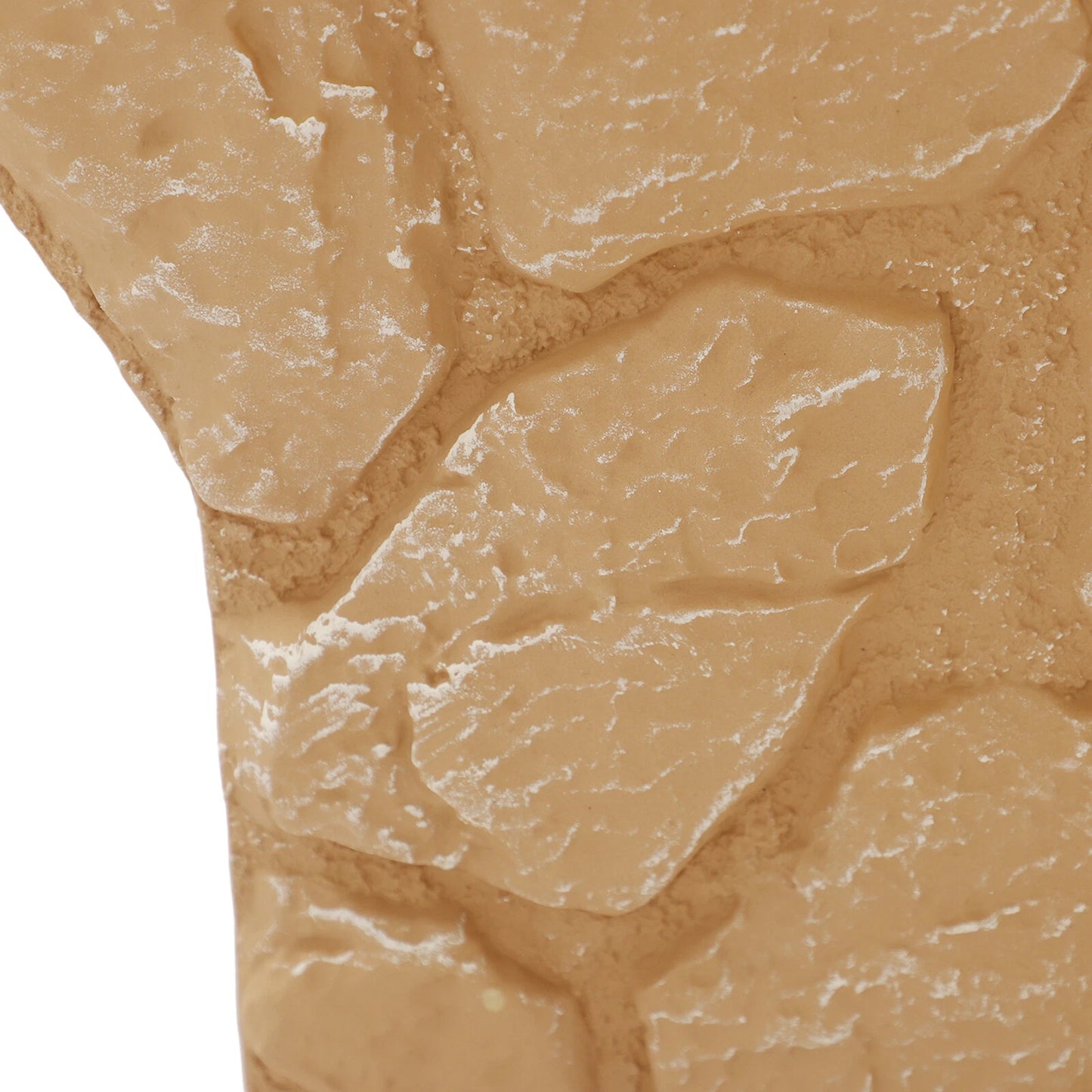 3D Faux Stone PU Wall Panel – Light Brown