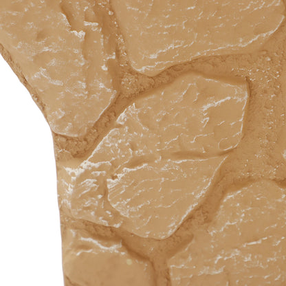 3D Faux Stone PU Wall Panel – Light Brown