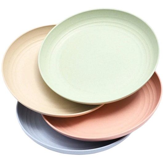 4-Pack Wheat Straw Plates
