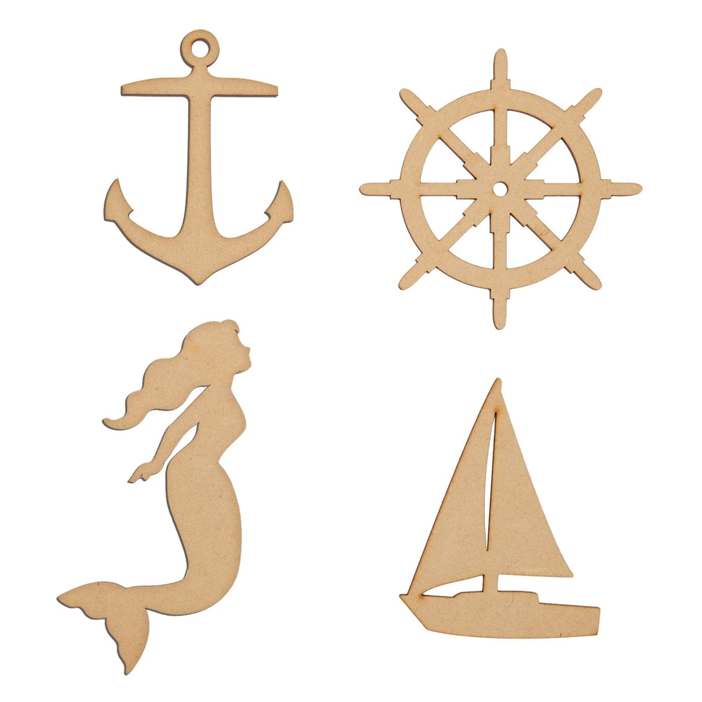 24-Pack Nautical Wood Cutouts