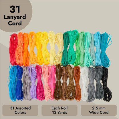 31-Color Lanyard Gimp String Boondoggle Kit