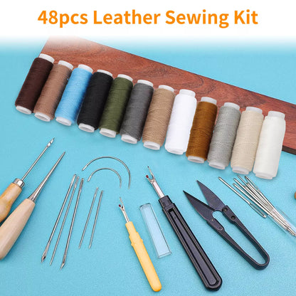 48-Piece Heavy Duty Leather Sewing Kit