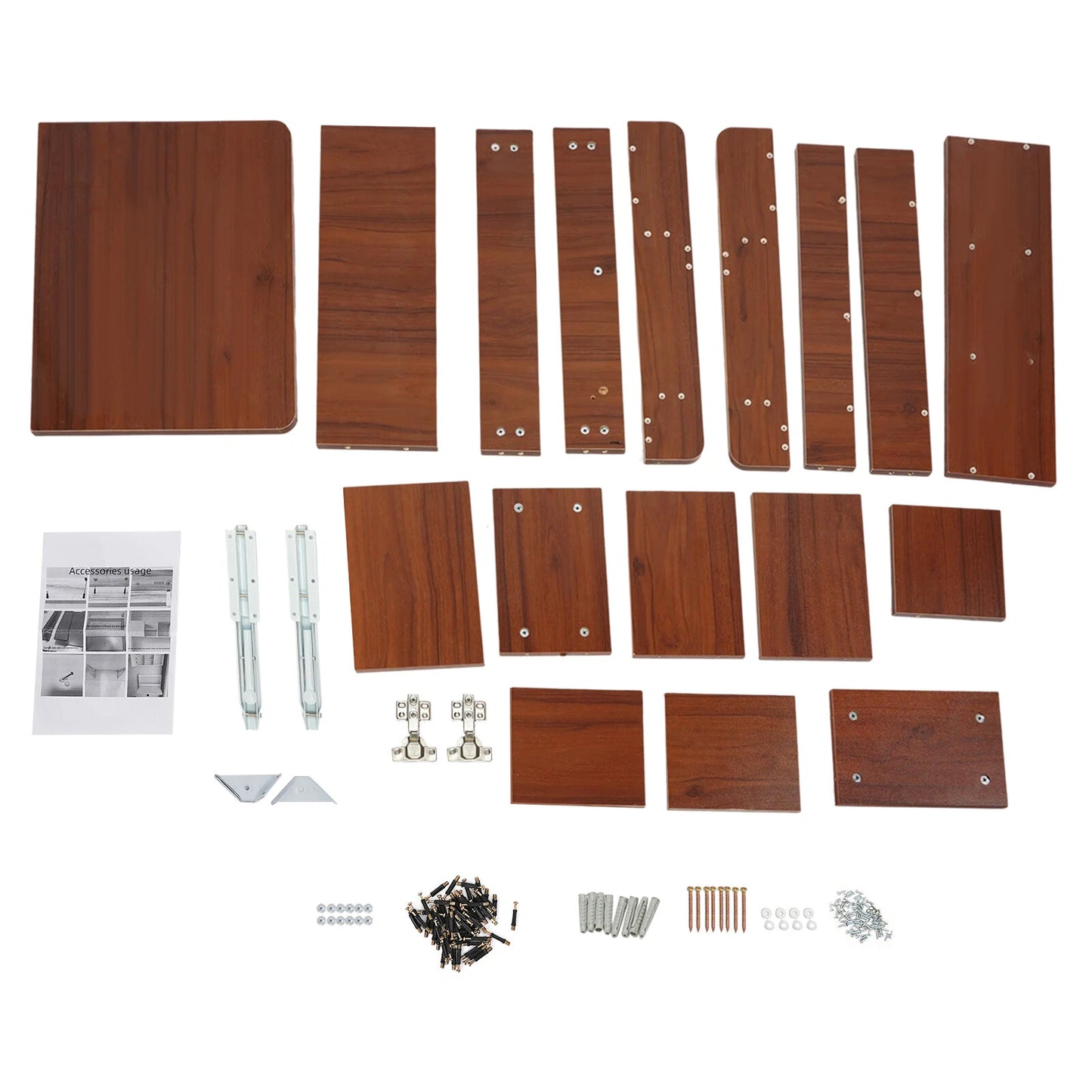 Wall-Mounted Bookshelf & Fold-Down Writing Table