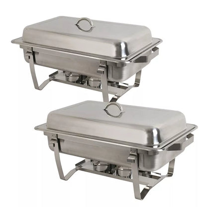 4-Pack Stainless Steel Chafing Dish Buffet Warmer Set