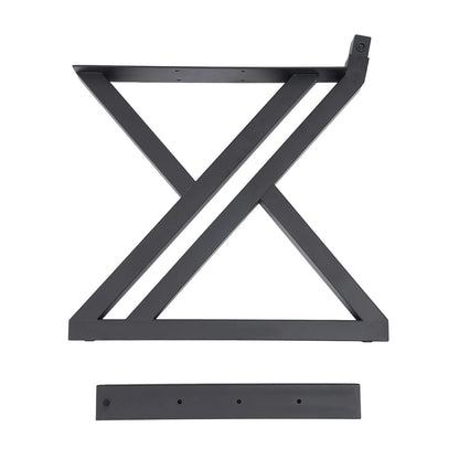 2PCS Z-Shaped Bench Legs with Backrest Bracket
