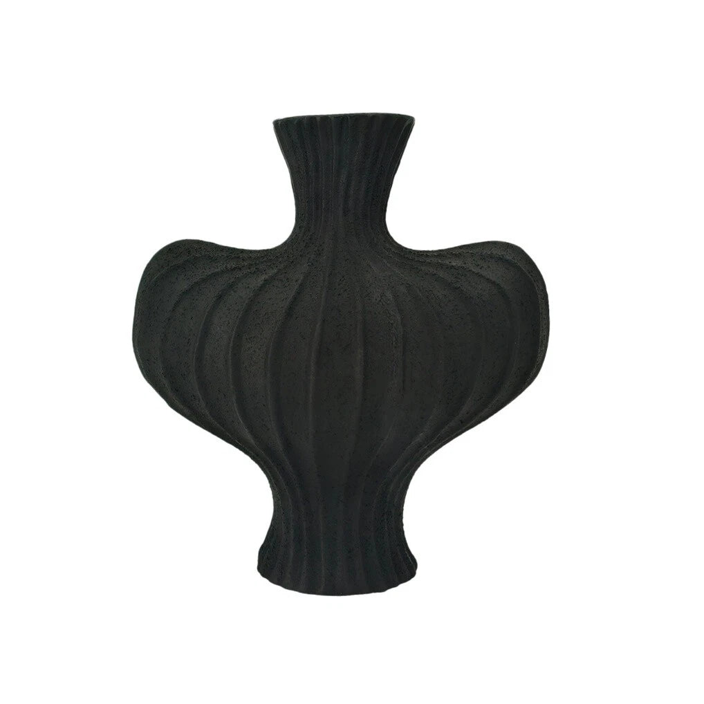 Vintage Ceramic Black Resin Vase