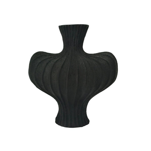 Vintage Ceramic Black Resin Vase