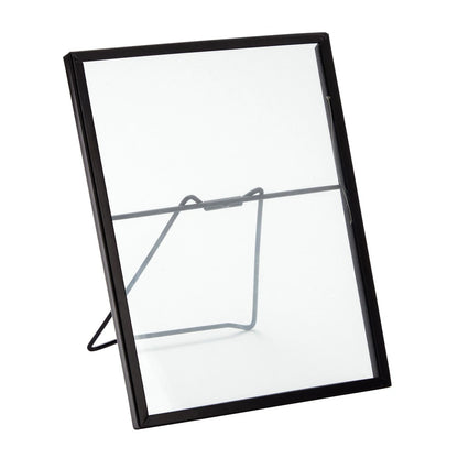 8-Pack Floating Glass Photo Frames with Pressed Flower Design
