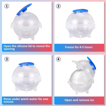 Home Collection 4-Pack 2-Inch Round Ice Ball Maker Molds