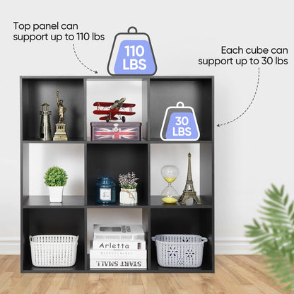 Home Collection 9 Cube Storage Organizer Bookshelf