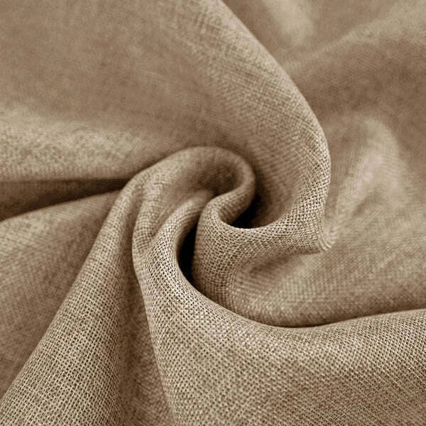 Home Collection 90 Inch Round Faux Burlap Tablecloth Natural Rustic Wedding Table Cover
