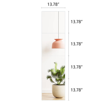 Full Length Mirror Tiles – 4PCS Frameless Wall Mirror Set