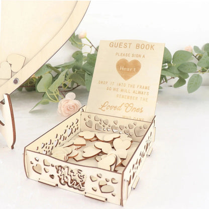 Home Collection Natural Wooden Heart Drop Top Frame 13"