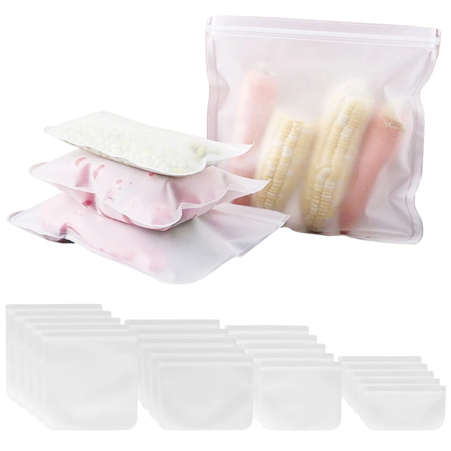 Home Collection 20-Pack Reusable Food Storage Bags