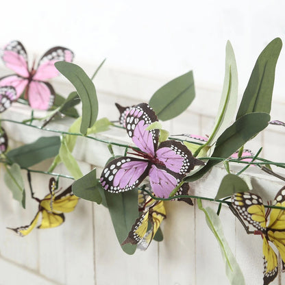 Home Collection 3-Pack Assorted Faux Butterfly Flower Garlands