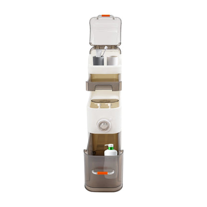2-Tier Slim Storage Cabinet with Wheels