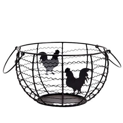 Rustic Black Wire Egg Basket