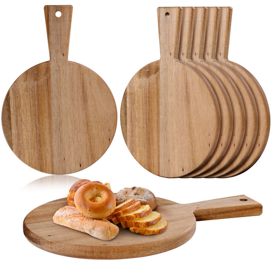 5/10pcs Wood Cutting Board Serving Tray with Handle