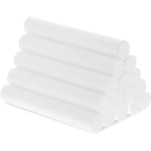 15-Pack White Foam Cylinders for DIY Crafts and Art Projects
