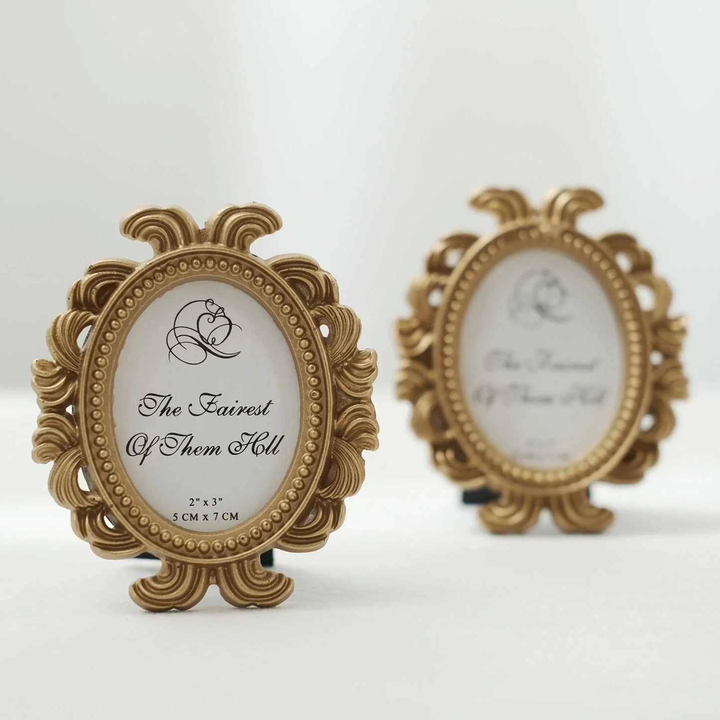 Home Collection Gold 4-Pack Mini 4" Baroque Oval Picture Frames