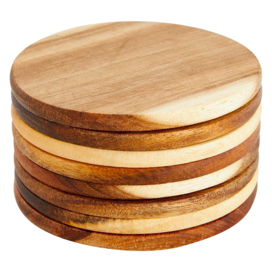 8 Pack Acacia Wood Coasters
