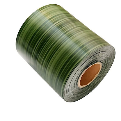 Home Collection 50 Yards 4-Inch Green Satin Ribbon Roll Double-Sided Ti Leaf Pattern