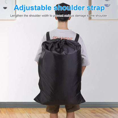 Home Collection Large Laundry Backpack Bag with Drawstring