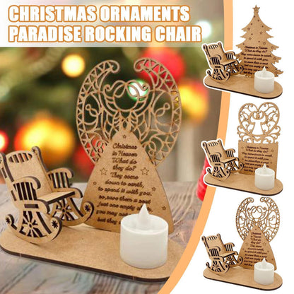 Heaven Poem Tree Rocking Chair Candle Holder