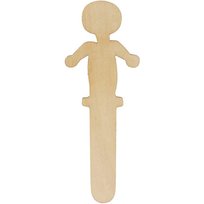 300-Pack People-Shaped Wooden Craft Sticks