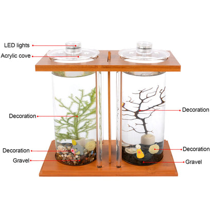 Mini Dual Glass Betta Fish Tank