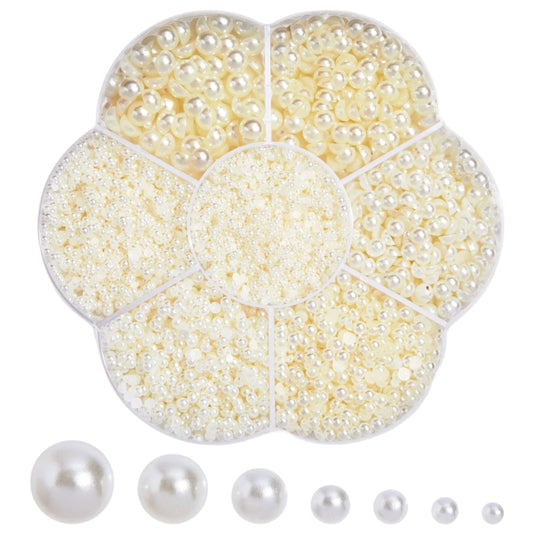 16,000-Pack Flat Back Pearl Nail Gems