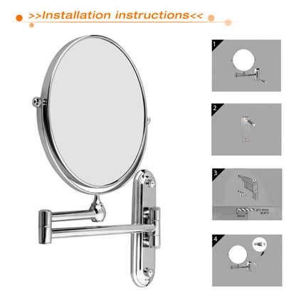 360° Swivel Wall-Mounted Makeup Mirror