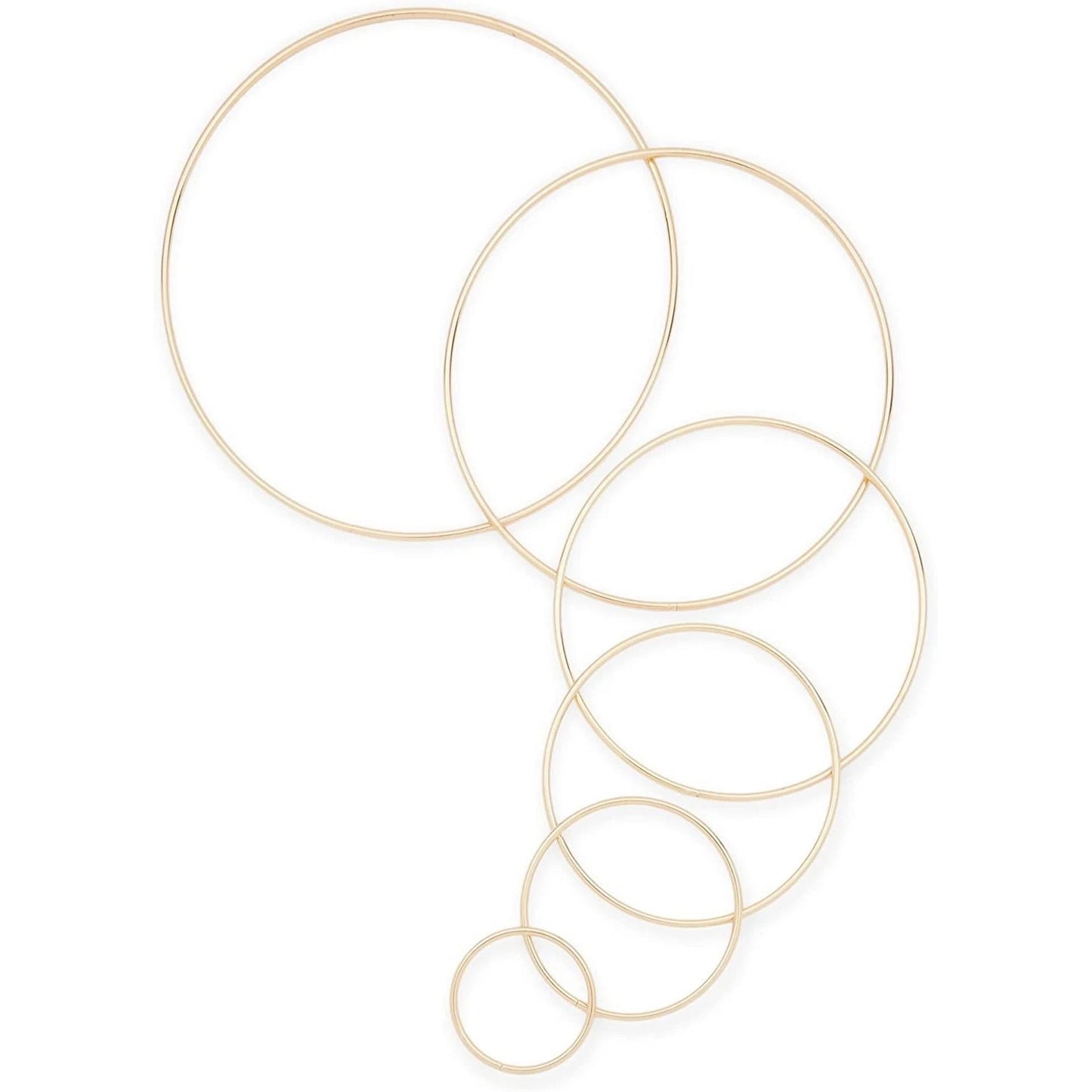 24-Pack Gold Metal Rings