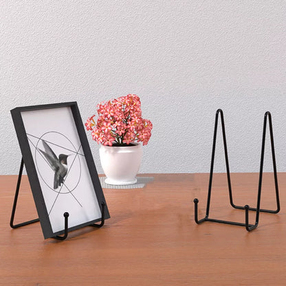 Home Collection 2 Pack Metal Display Easel Stand for Picture, Plate & Book – Iron Frame Holder