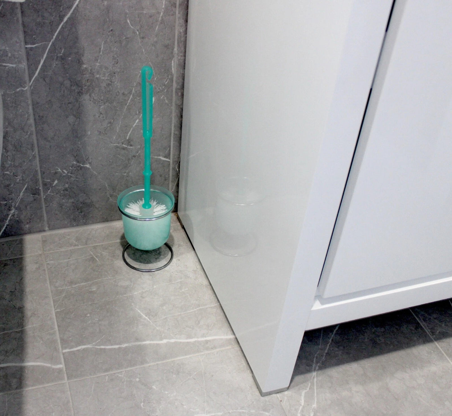 Home Collection Pack of 2 Standing Toilet Brush Set with Compact Holder