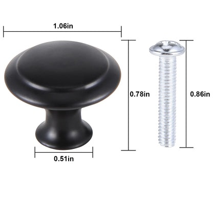 40PCS Black Drawer Knobs