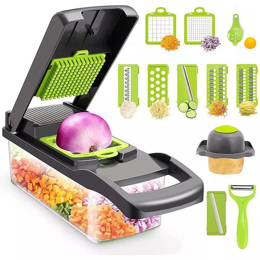 14-in-1 Vegetable Chopper & Slicer Set with Container